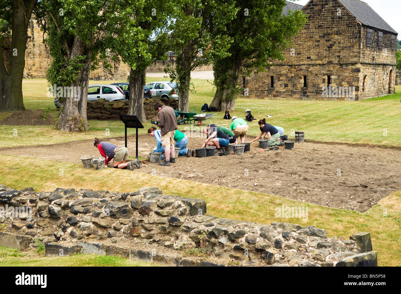 Archaeological Dig, Monk Bretton Priory Barnsley South Yorkshire UK Stock Photo