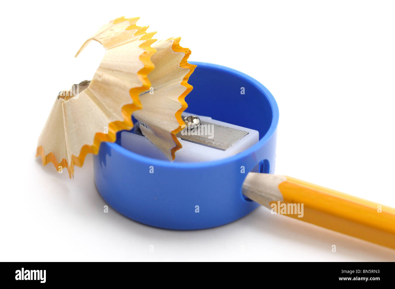 Pencil Sharpener and Pencils Stock Photo Alamy