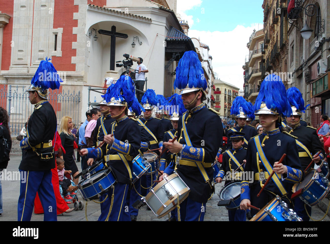 Marching band, Santa Semana (Holy week), Seville, Seville Province