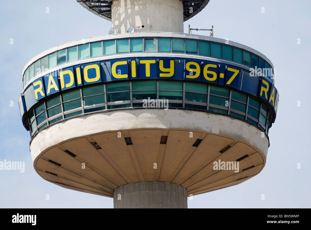 Radio city towering above Liverpool city centre at the top of St. Johns  Beacon - formerly a revolving restaurant Stock Photo - Alamy