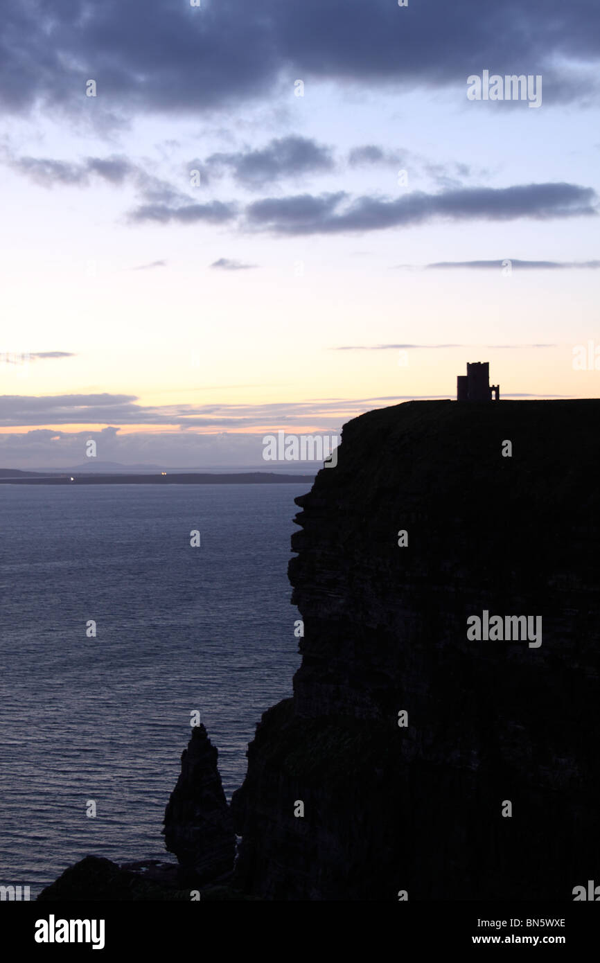 The Cliffs of Moher - O'Brien's Tower Stock Photo