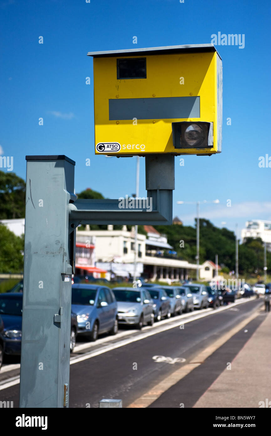 A Gatso speed camera on the seafront at Southend in Essex.  Photo by Gordon Scammell Stock Photo