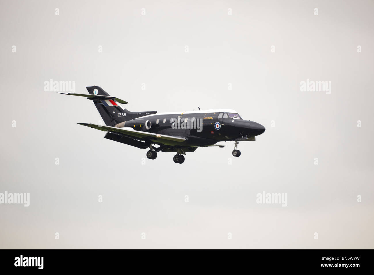 RAF Dominie T1 on approach to RAF Waddington International Airshow - arrivals 02 July 2010 Stock Photo