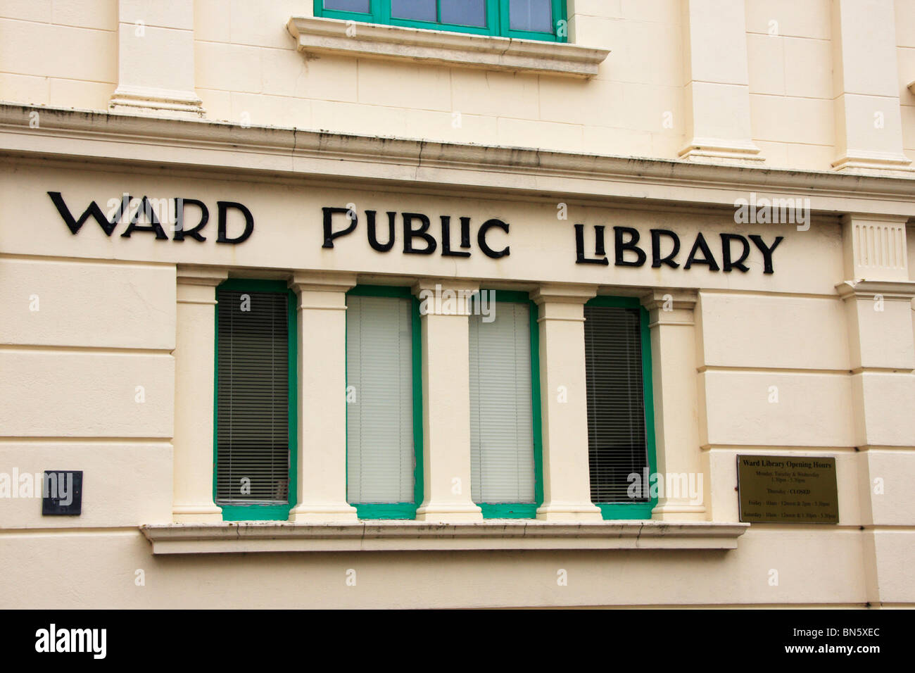The Ward Public Library in Peel, Isle of Man. The library was built in 1907. Stock Photo