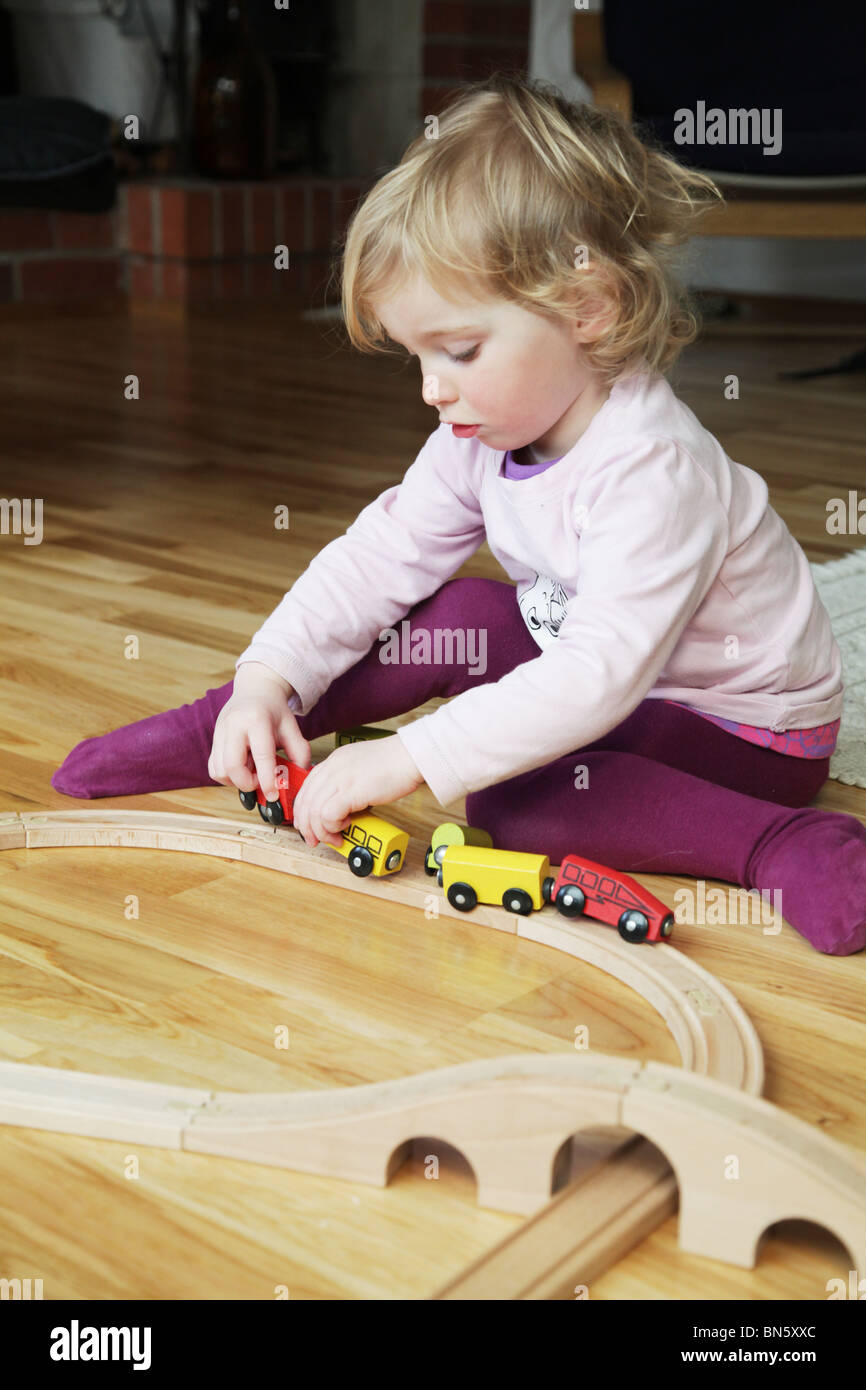 traditional wooden train set