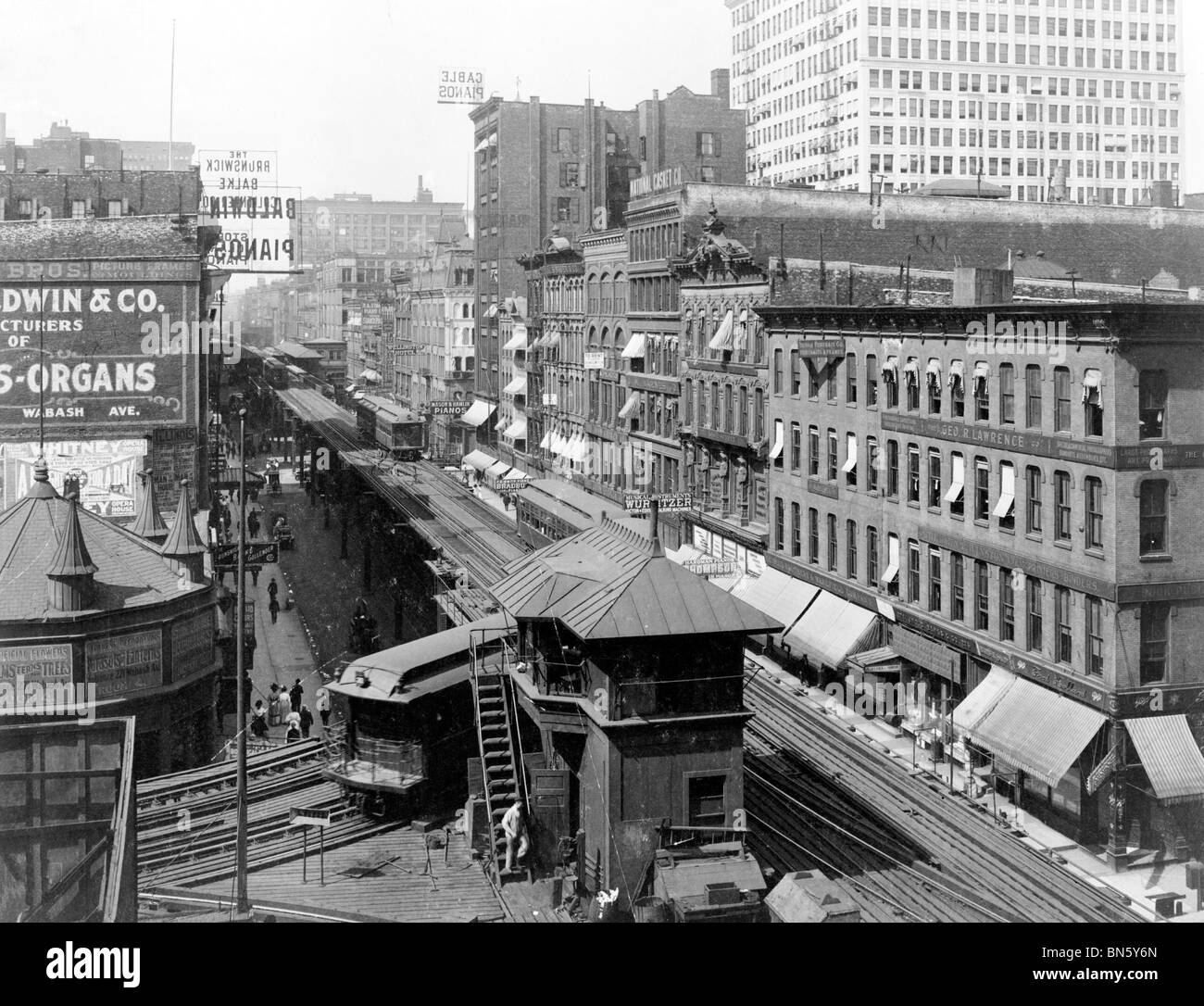 Wabash Avenue, Chicago, Illinois circa 1907 Stock Photo Alamy