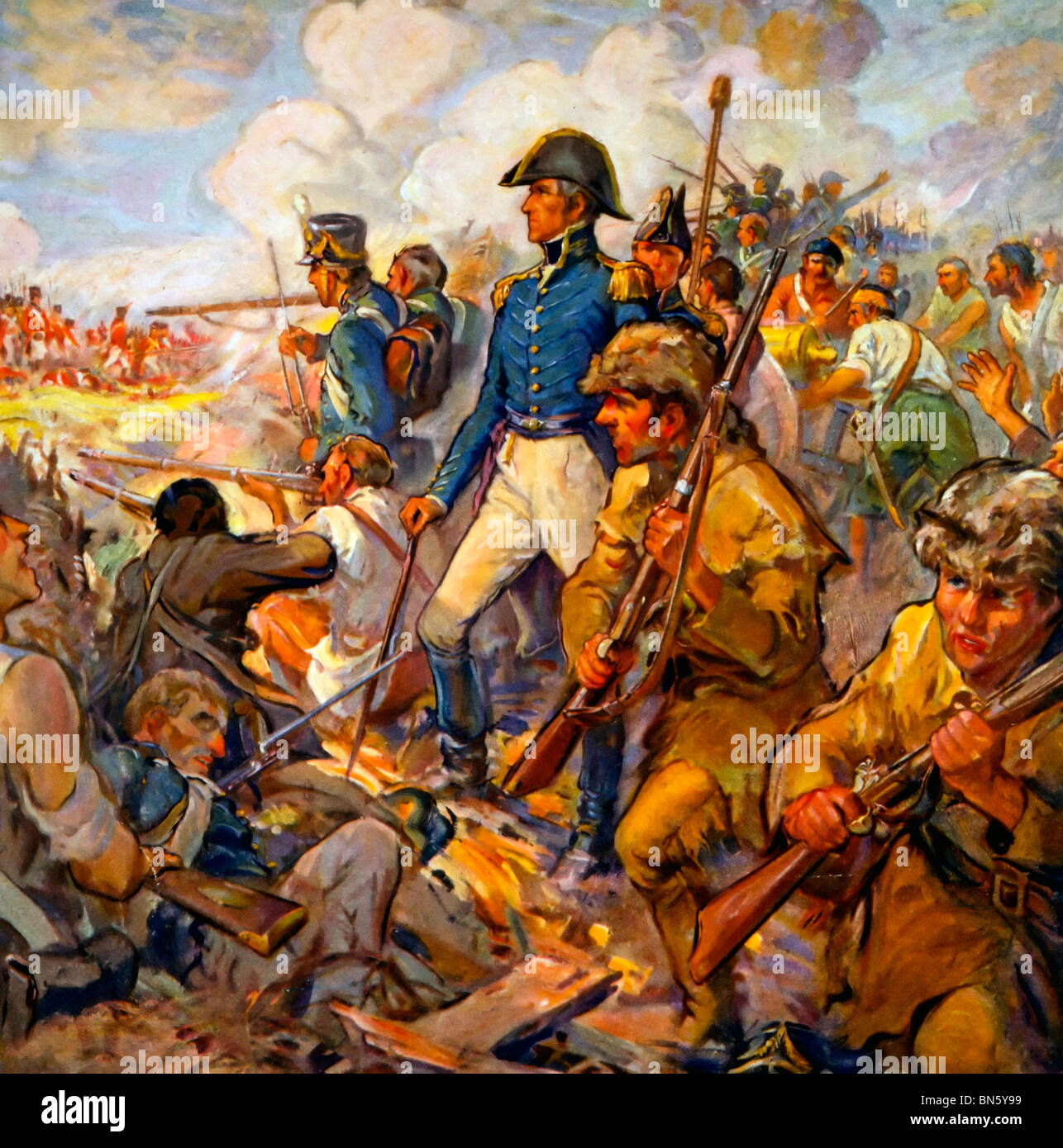 Andrew Jackson during the Battle of New Orleans in the War of 1812