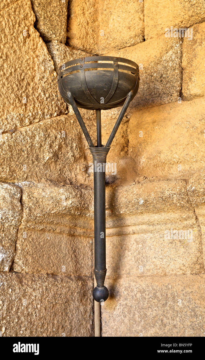 Medieval Black Roman Iron Caldron Stock Photo
