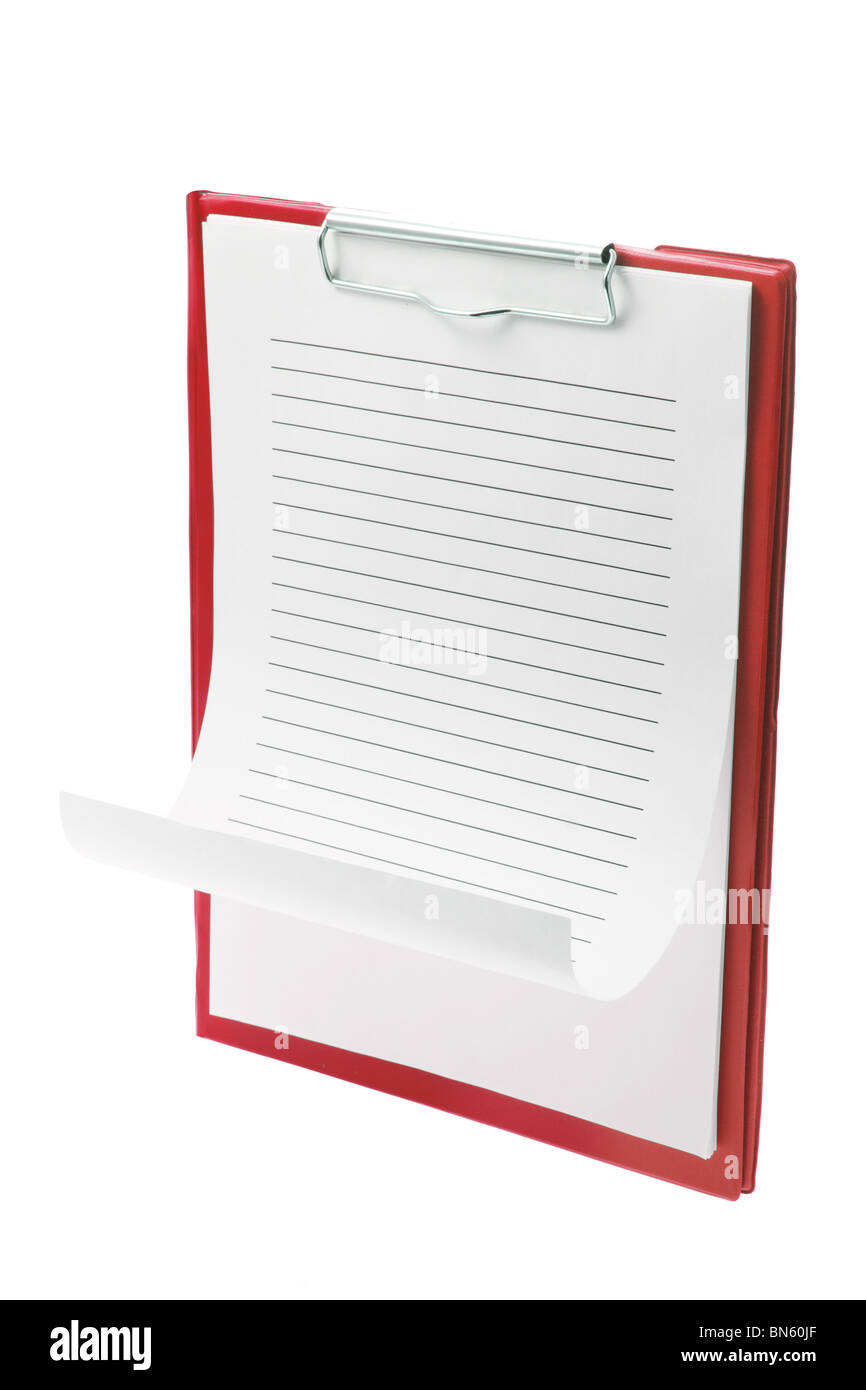 Clipboard with Papers Stock Photo Alamy