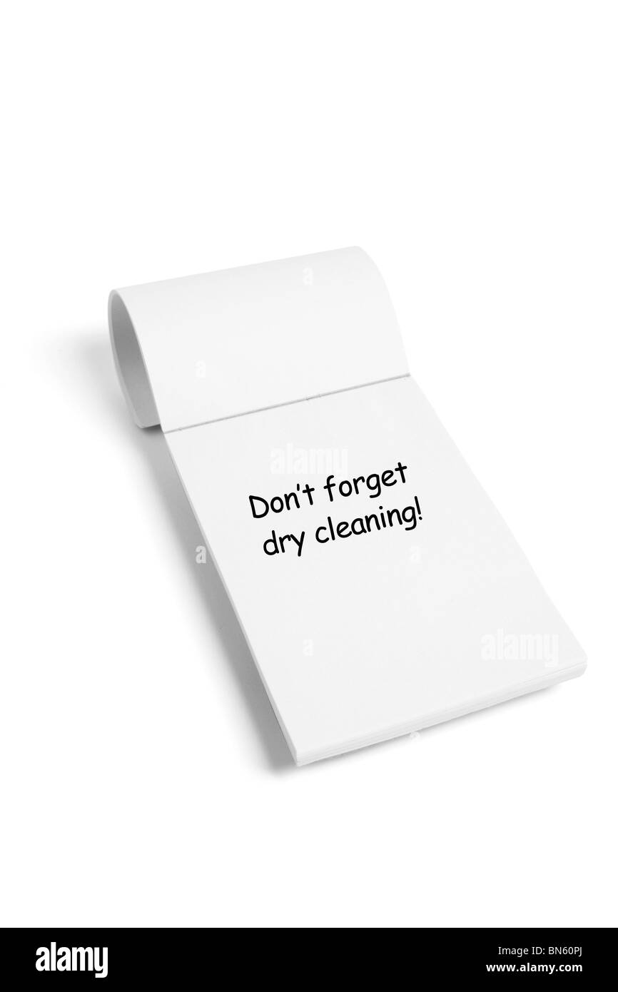 Writing Pad with Message Stock Photo