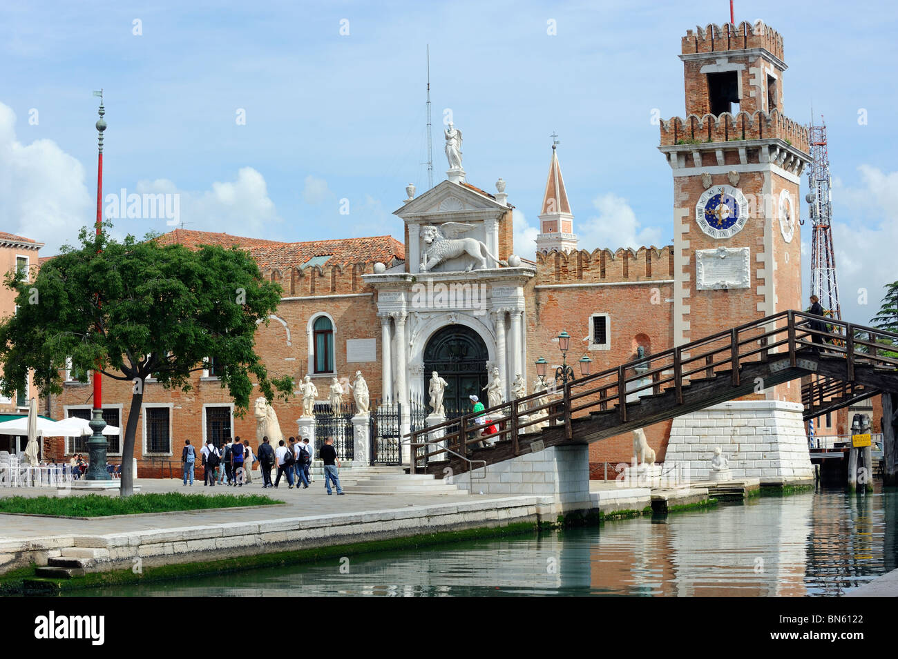 The Rio del'Arsenale Canal leading to the Arsenale in Castello, Venice Stock Photo