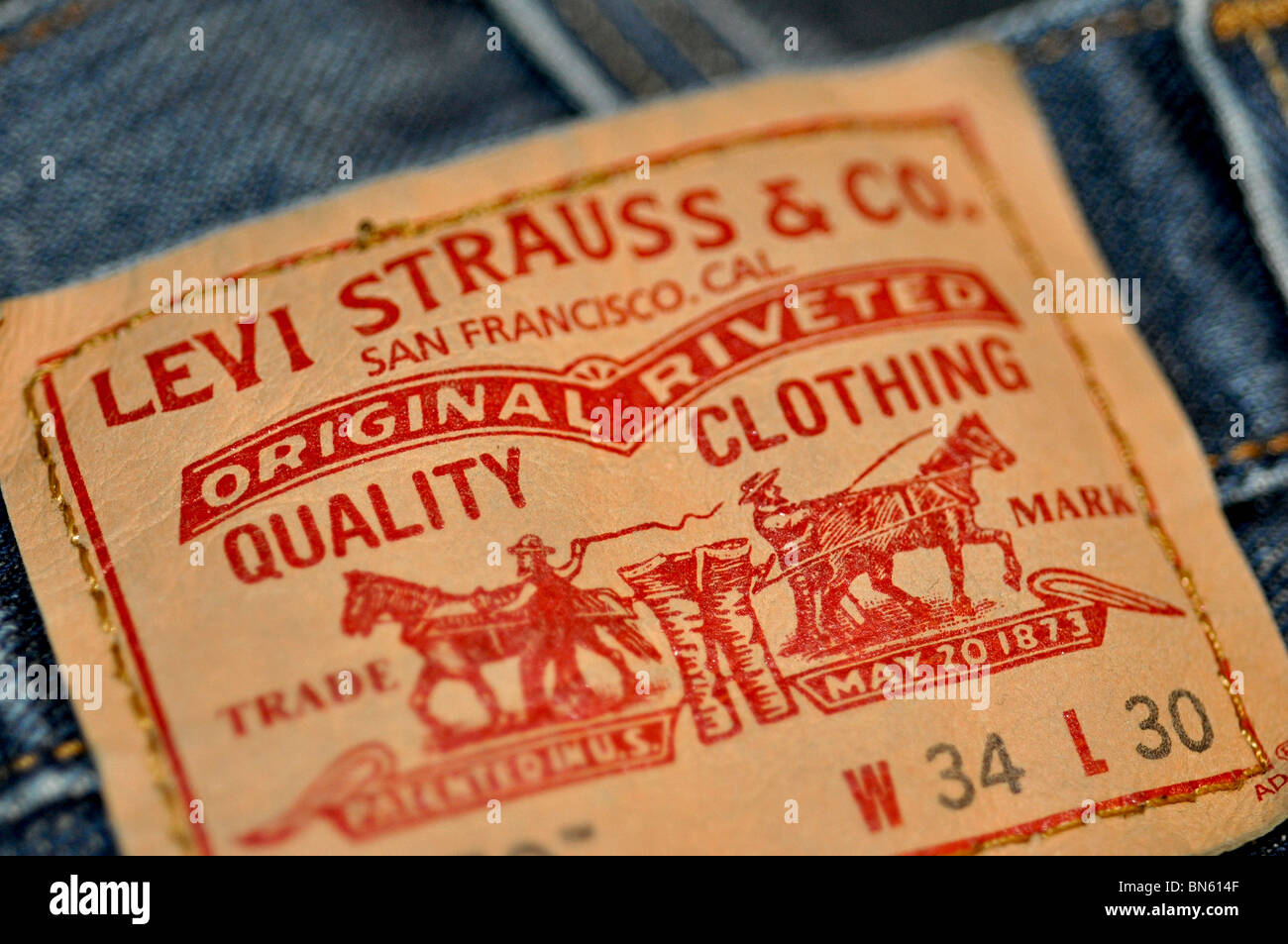 Levi Strauss Jeans Label Stock Photo - Alamy