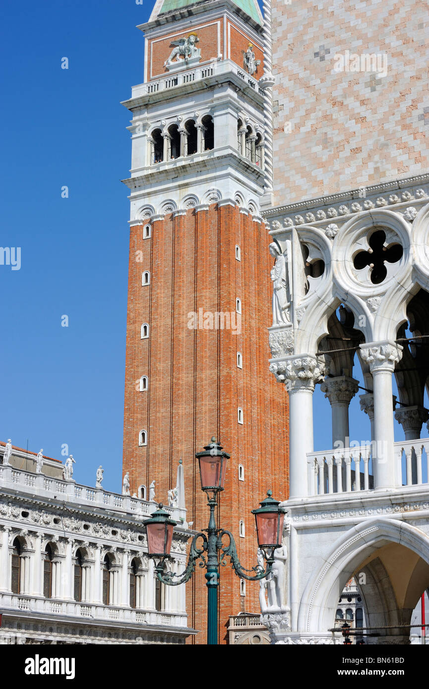 The Palazzo Ducale and Campanile in San Marco, Venice Stock Photo