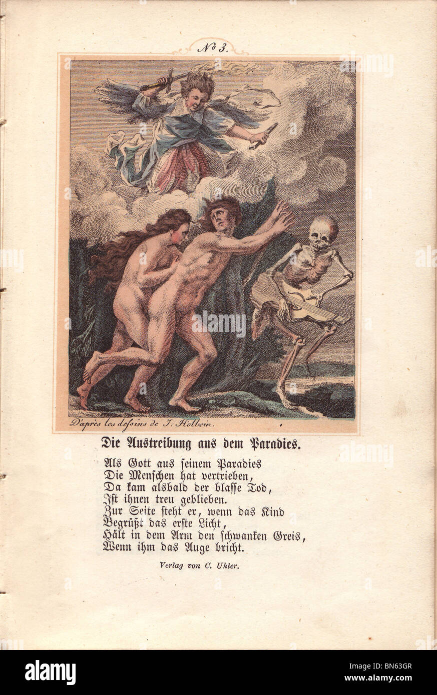The Expulsion from Eden from Mechel's 'Triumph of Death' 1860 Stock Photo