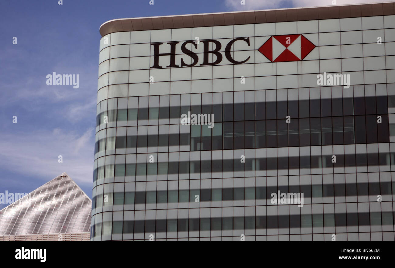 hsbc headquarters in canary wharf, london Stock Photo - Alamy