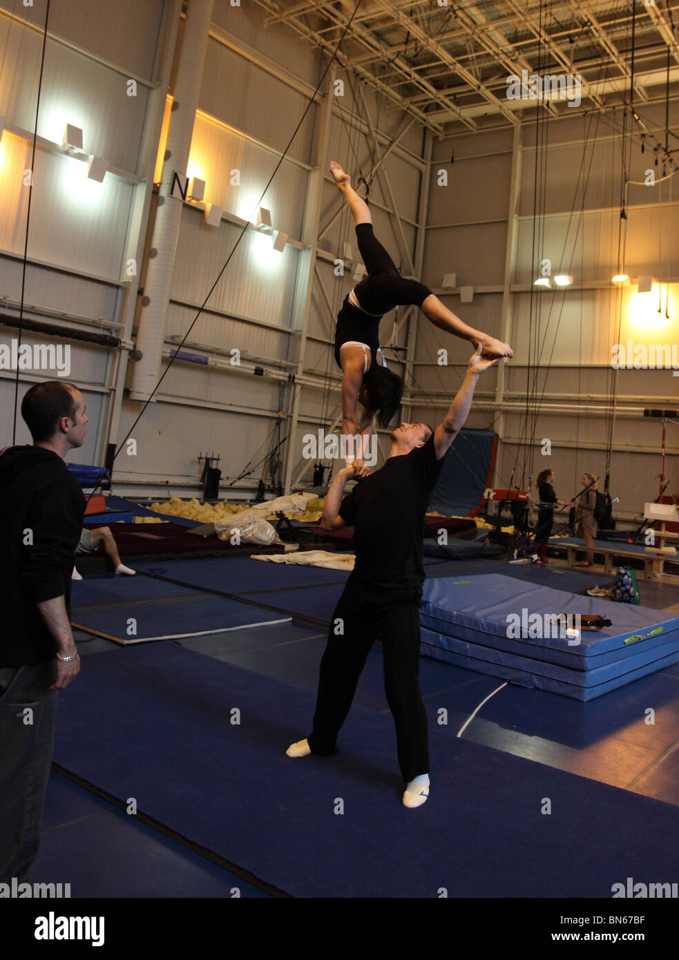 Cirque du Soleil training session Stock Photo