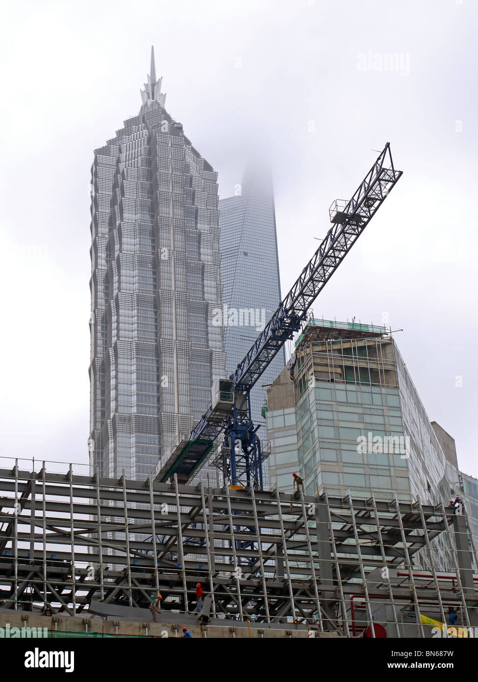 New skyscraper construction in Shanghai, China Stock Photo - Alamy