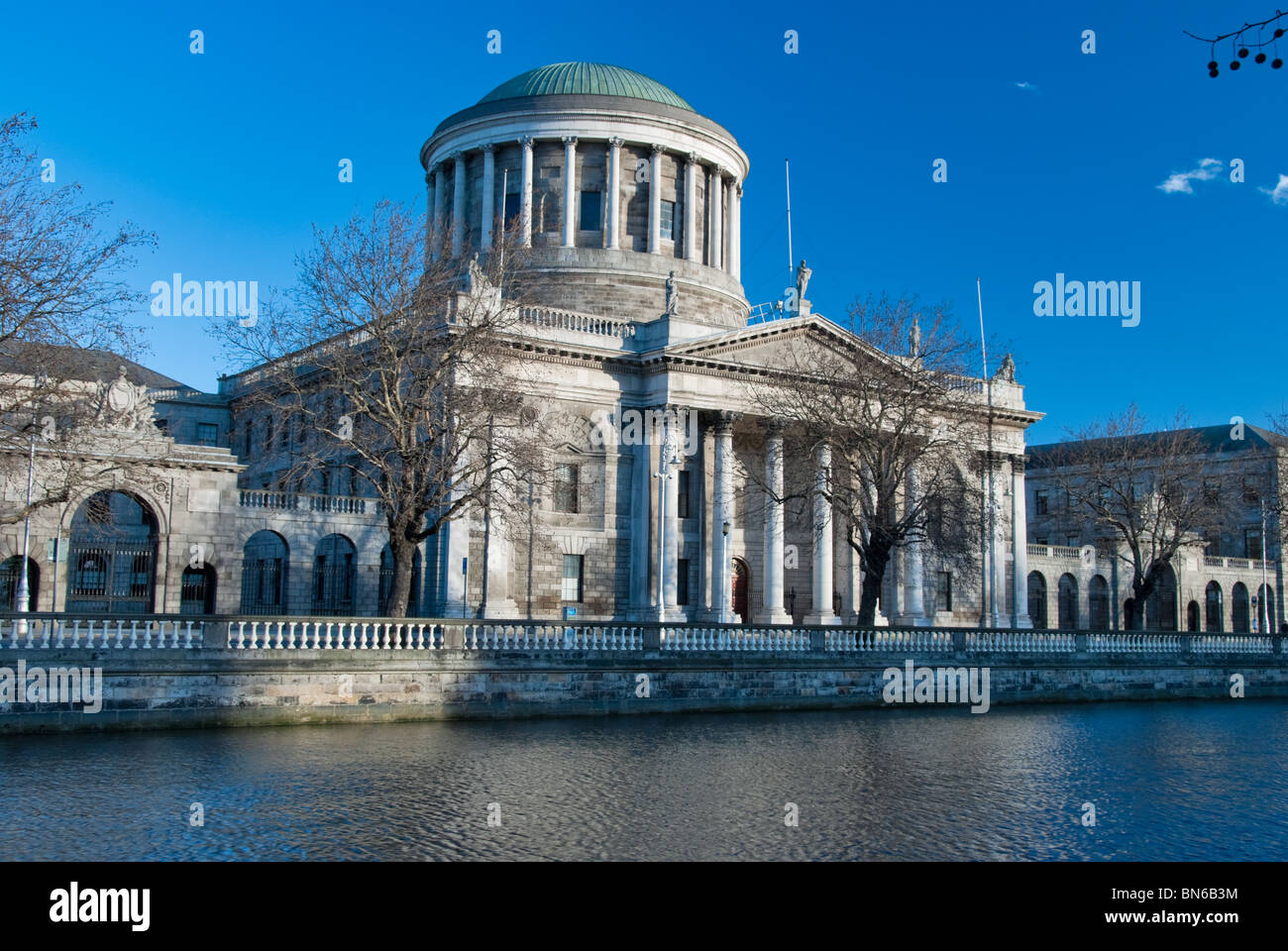 The Four Courts, the location of the Supreme and High Court of Ireland. Stock Photo