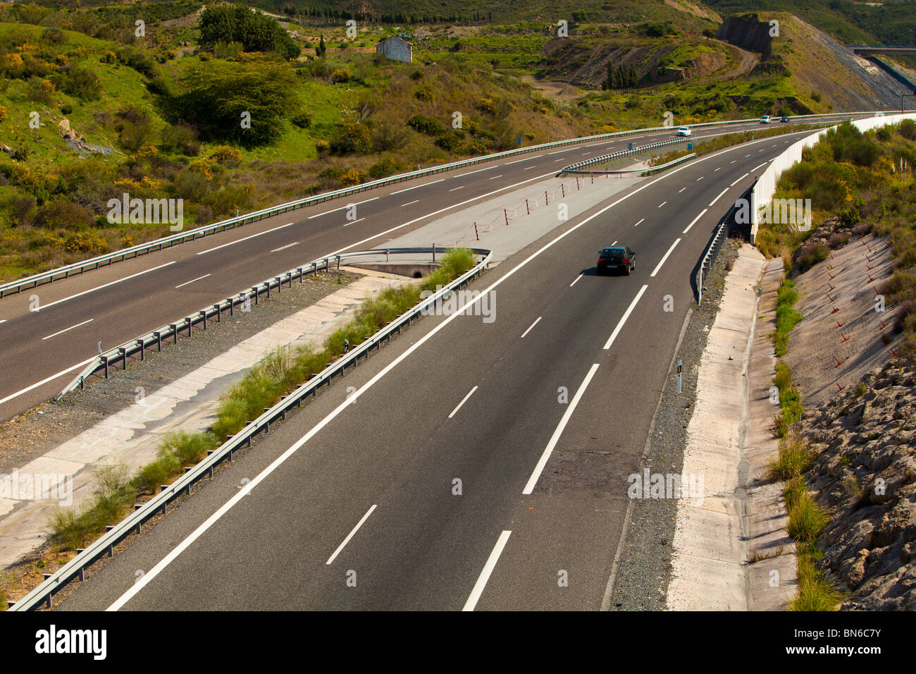 A spanish motorway Stock Photo