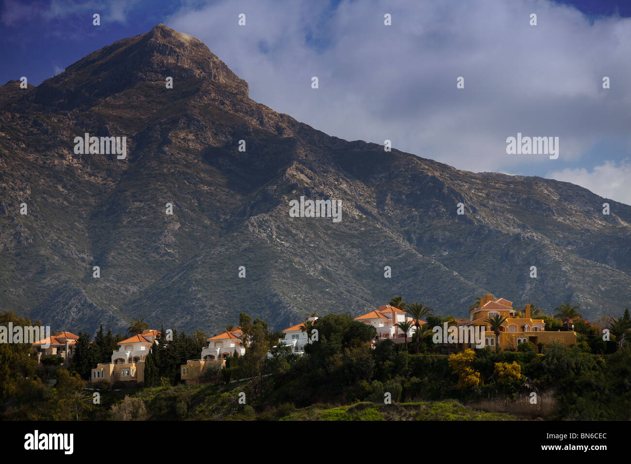 Luxury holiday homes in the Andalusian mountains Stock Photo