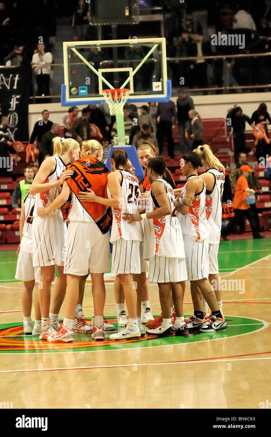 UMMC team celebrates its next victory Stock Photo