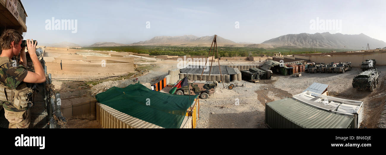 Dutch military base in Shora valley in Uruzgan. Stock Photo
