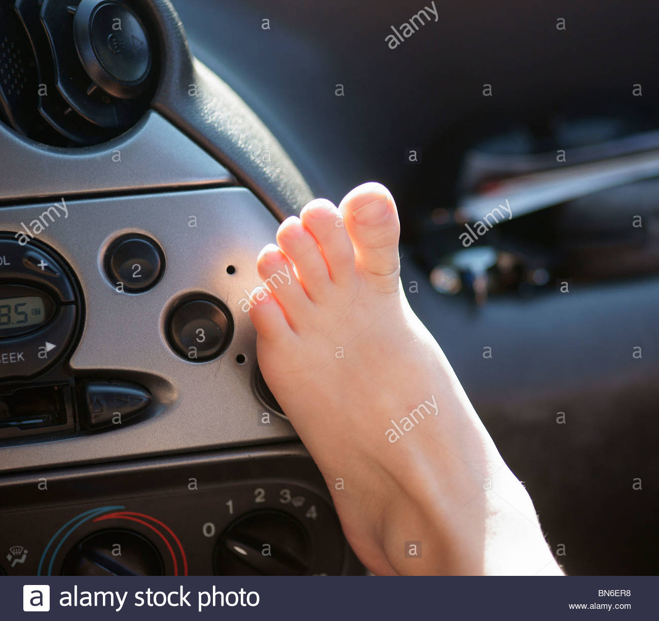 Feet On Dashboard Car On Stock Photos & Feet On Dashboard Car On Stock