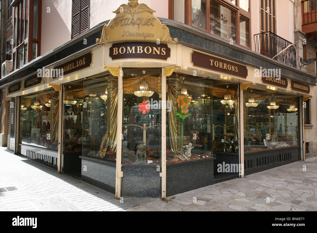 chocolate shop in Palma Majorca Spain Stock Photo Alamy