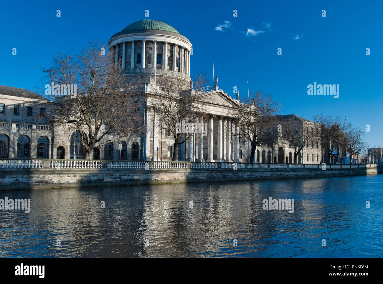 The Four Courts, the location of the Supreme and High Court of Ireland. Stock Photo