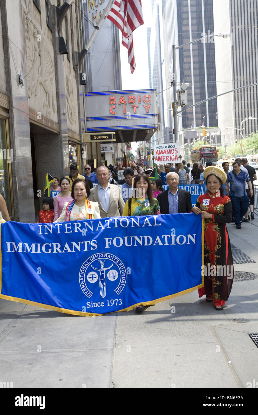 International Immigrants Parade, NYC: Stock Photo
