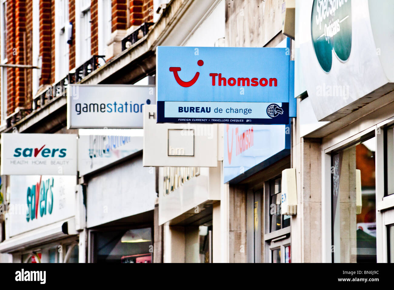 Thomson travel shop in Epsom High Street Surrey Stock Photo