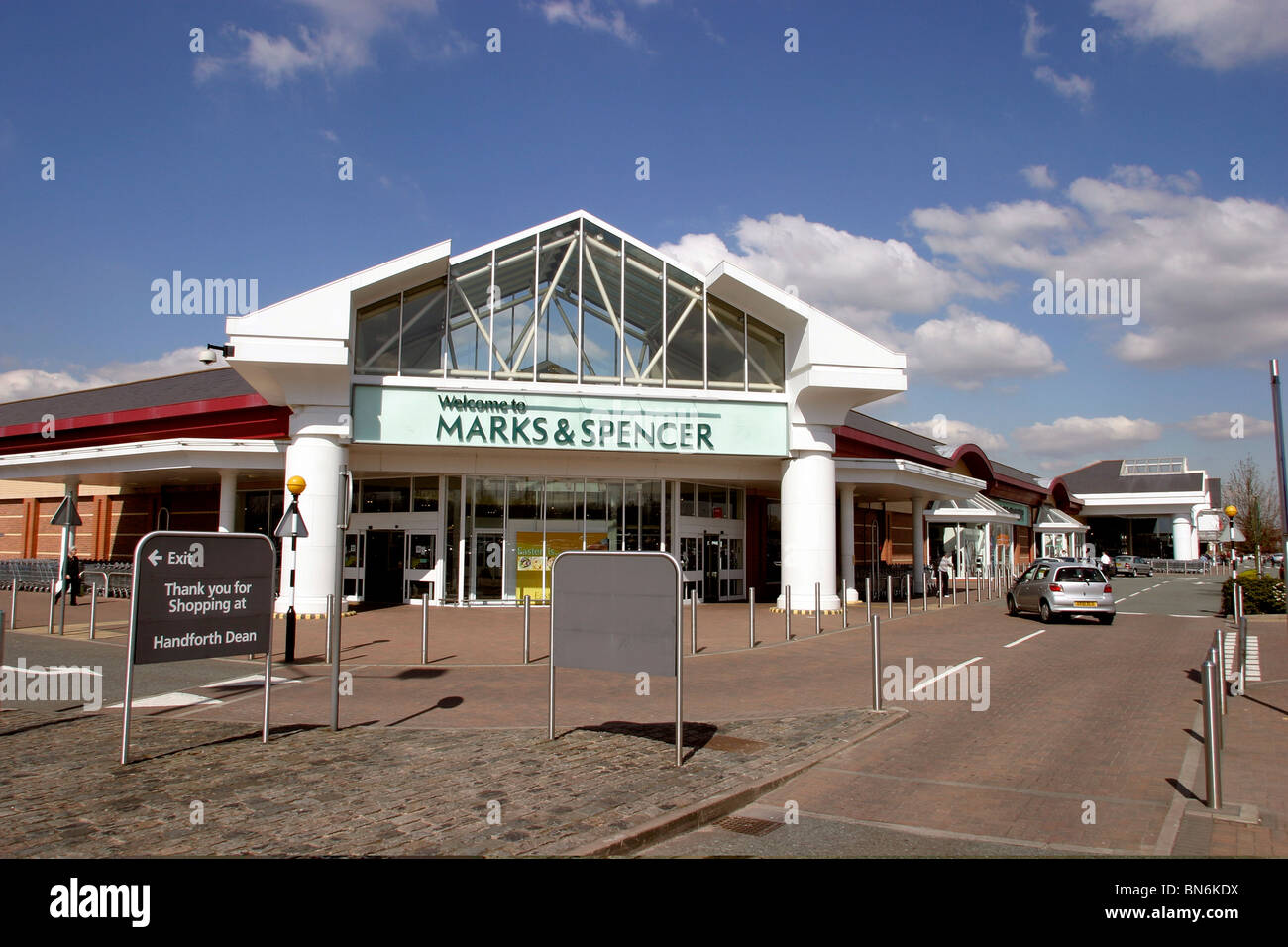 UK, England, Cheshire, Handforth Dean Shopping Centre, Marks & Spencer Stock Photo