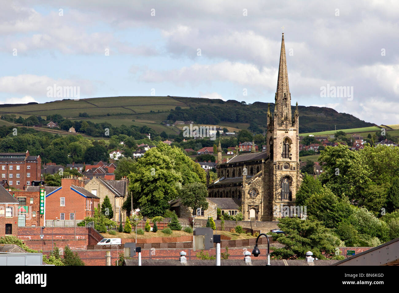 Macclesfield town centre high street hires stock photography and