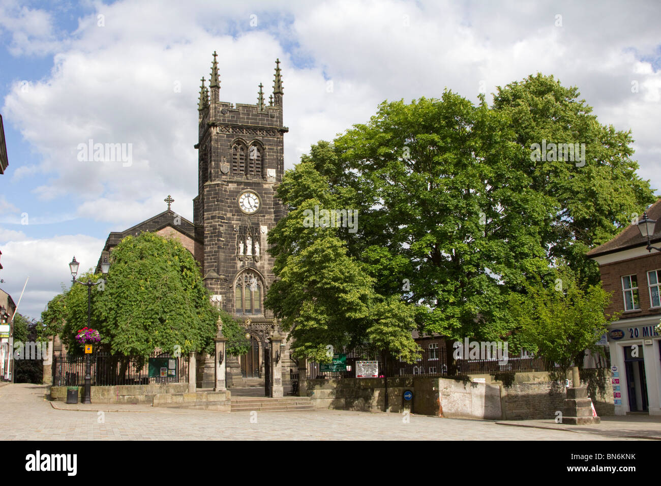 macclesfield town centre high street cheshire england uk gb Stock Photo