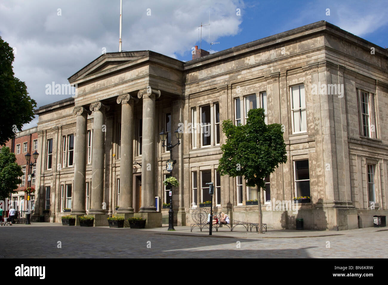 macclesfield town centre high street cheshire england uk gb Stock Photo