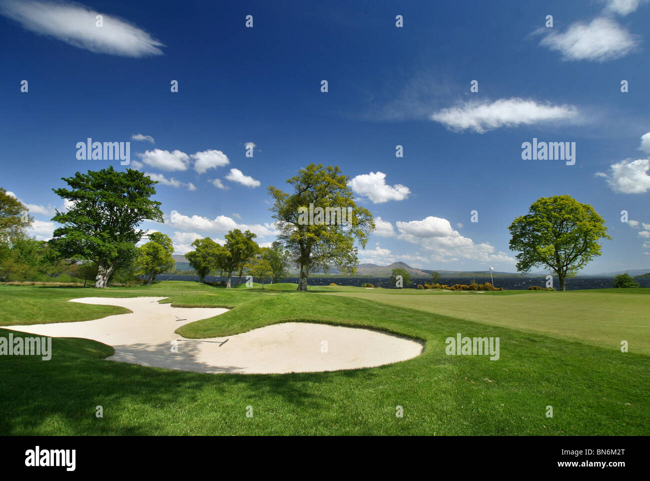 Loch Lomond Golf Course, Glasgow, Scotland. Hole 8 Stock Photo