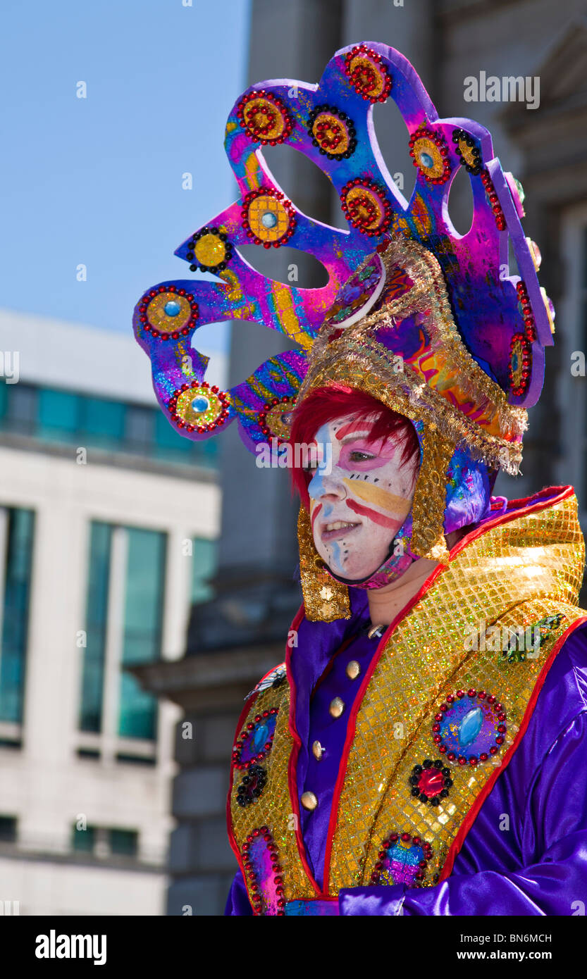 In costume at Belfast Carnival Stock Photo Alamy
