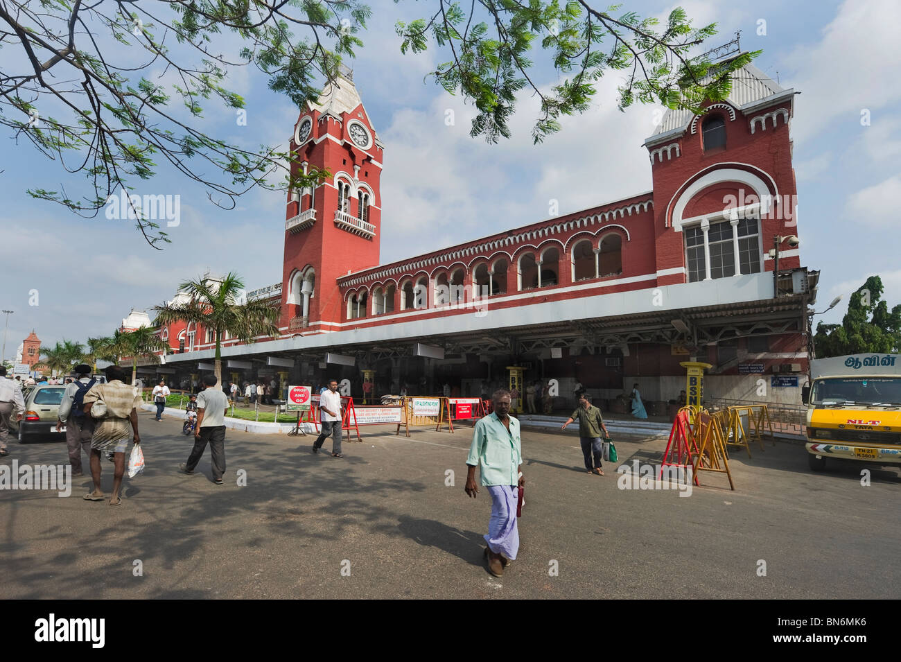 India Tamil Nadu Chennai Ex Madras The Egmore Railway Station Stock ...