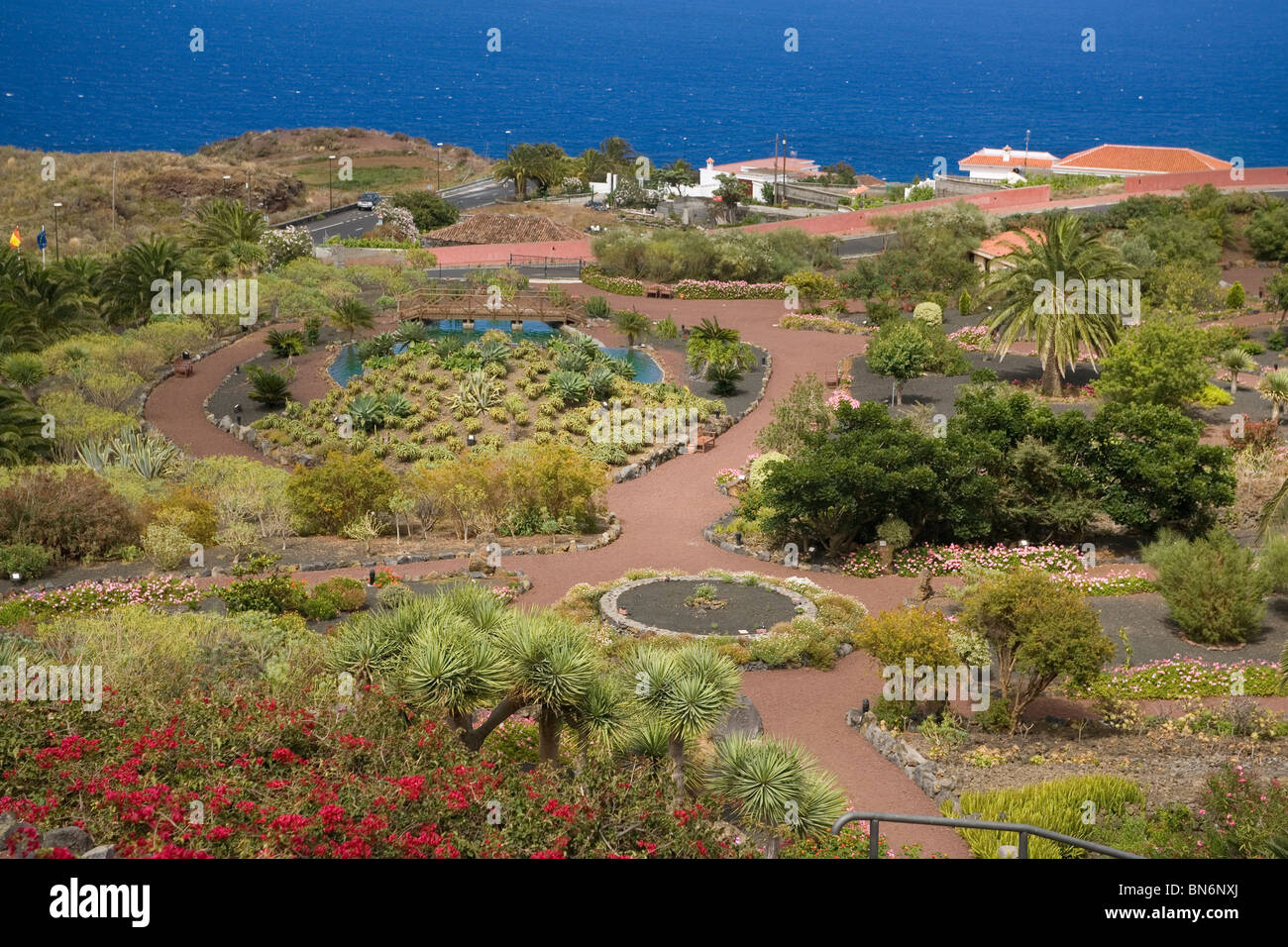 Spain Canary islands La Palma Parador garden Stock Photo