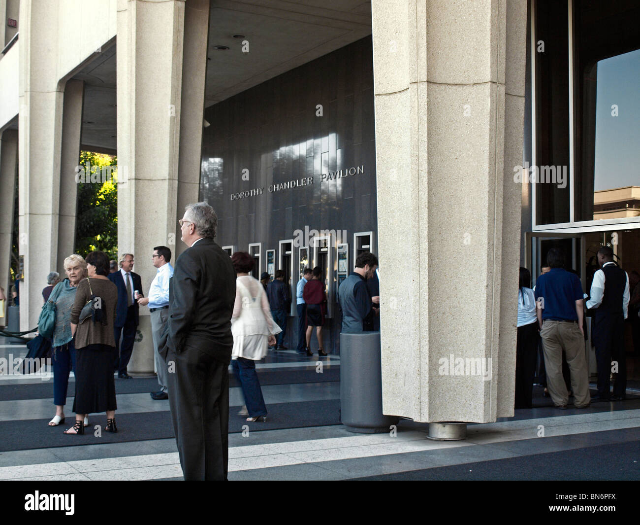Los Angeles Music Center colonnade and ticket booths Stock Photo Alamy
