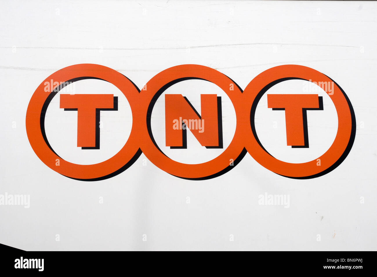 TNT Logo on side of delivery van Stock Photo