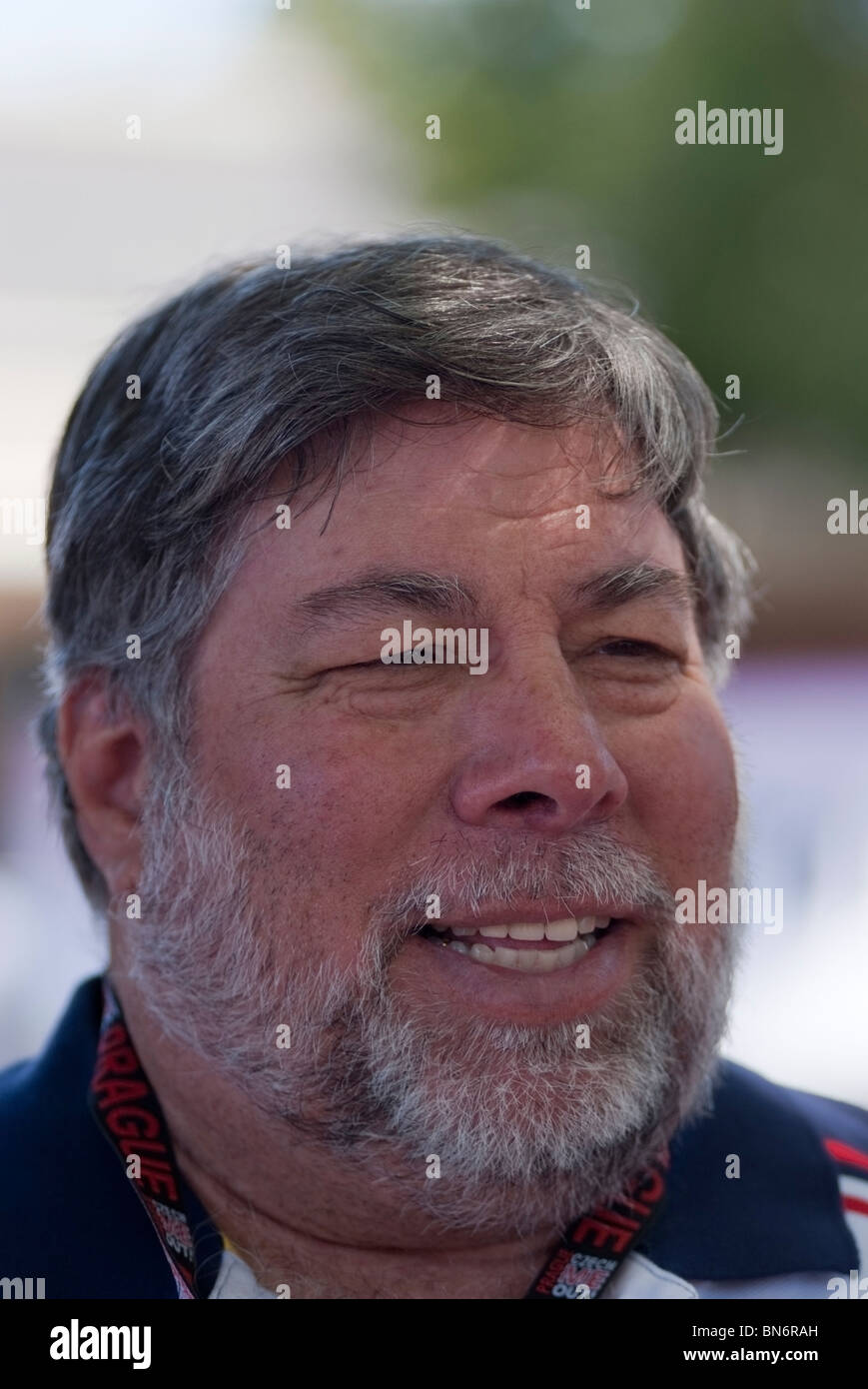 Steve Wozniak, Apple Inc. co-founder was the Grand Marshall in the 2010 Rose, White & Blue 4th of July Parade in San Jose, CA. Stock Photo