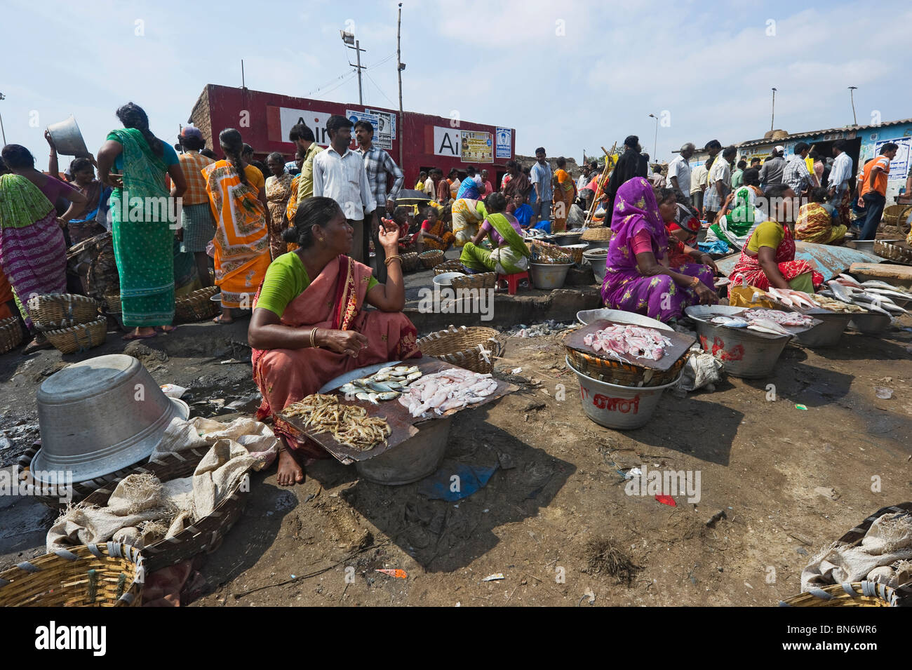 India Tamil Nadu Chennai ex Madras the fish market Stock Photo Alamy