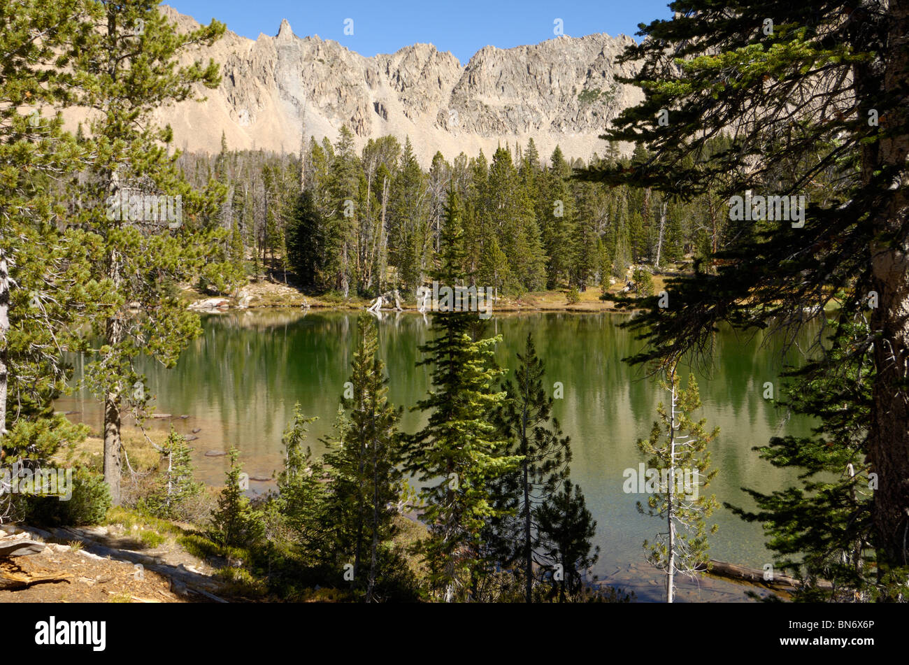 Born Lakes, White Cloud Mountains, Rocky Mountains, Idaho, USA Stock Photo