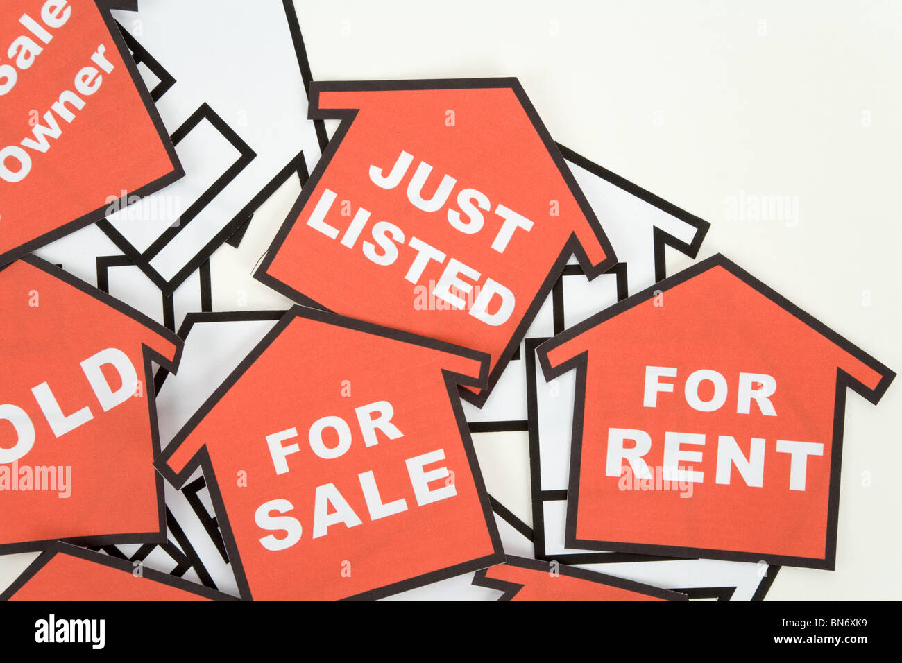 red home sign, Real Estate business Concept Stock Photo - Alamy
