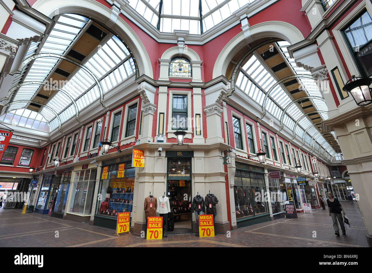 Walsall Victorian Shopping arcade West Midlands England Uk Stock Photo ...
