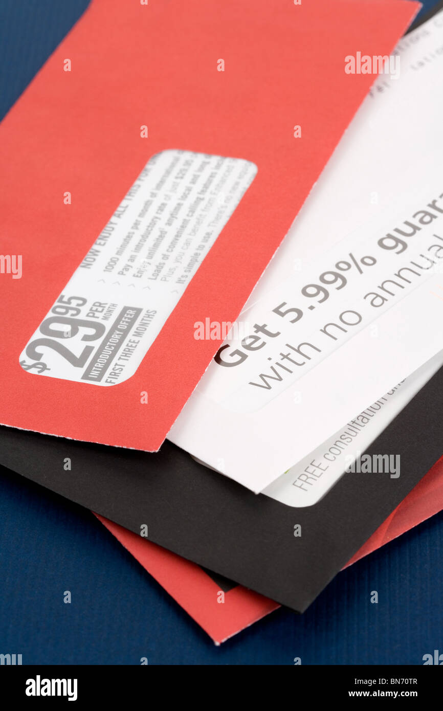 advertising mail for background, Business concept Stock Photo Alamy