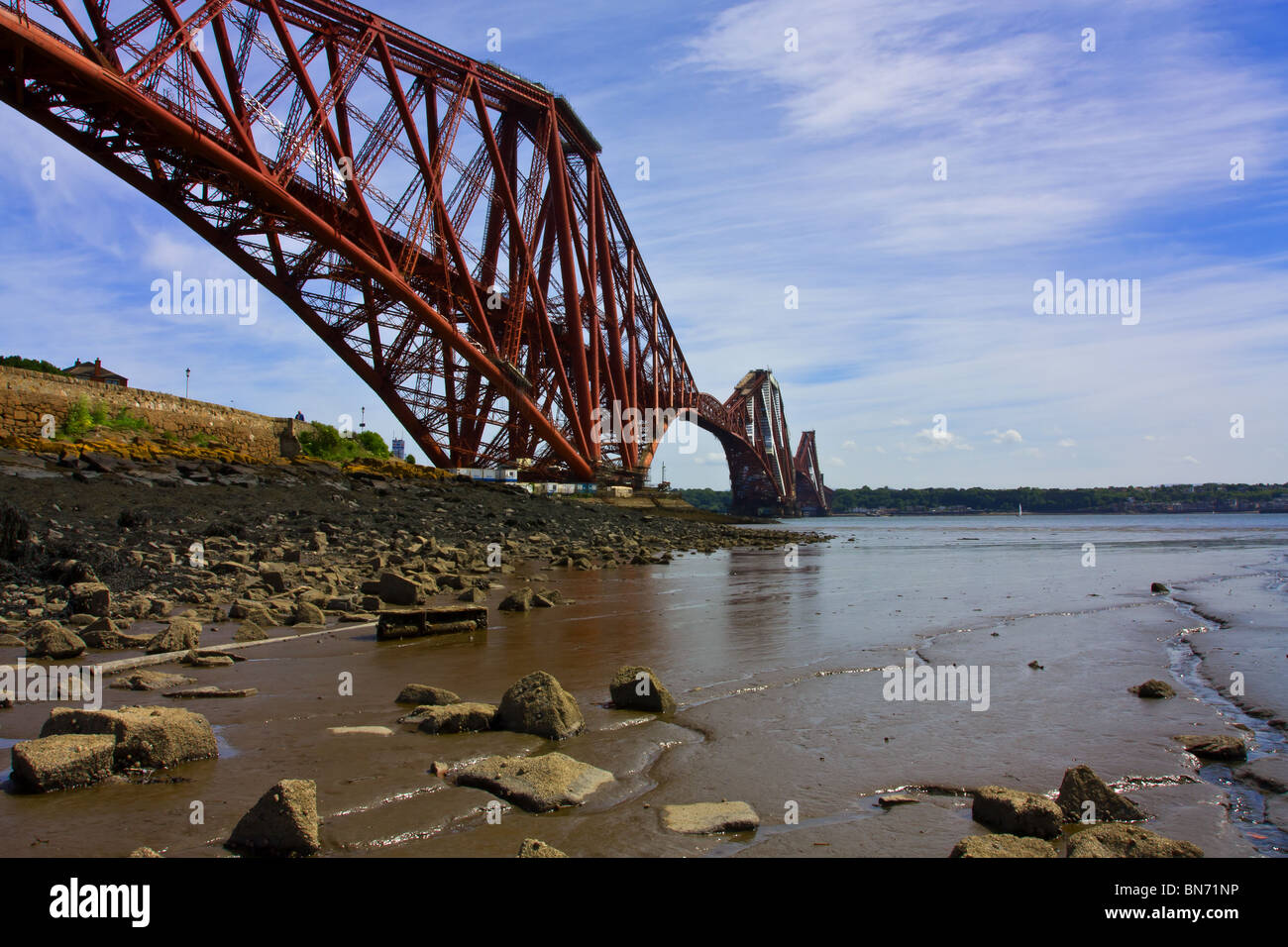 North Queensferry in fife next to the firth of forth where the famous road and rail bridges cross from Edinburgh. Stock Photo