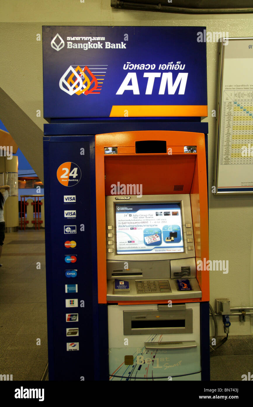 ATM machine , Bangkok , Thailand Stock Photo