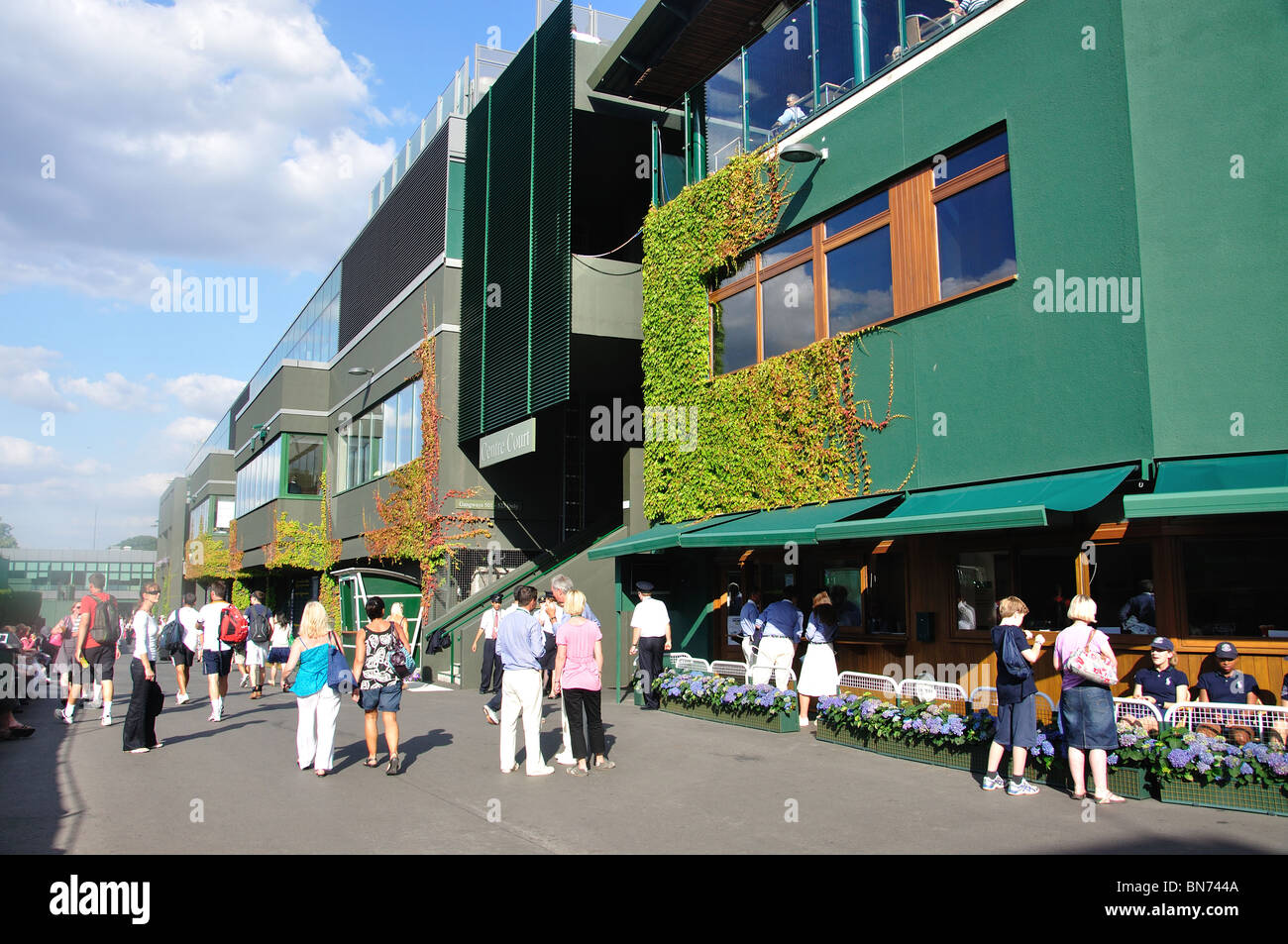 Outside Centre Court, The Championships, Wimbledon, Merton Borough, Greater London, England, United Kingdom Stock Photo